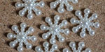 12mm White Pearl Resin Snowflake Beads RESTOCKED!