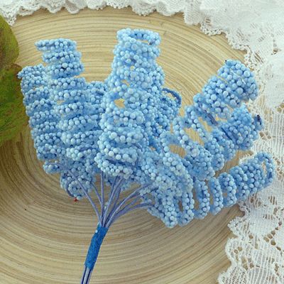 Wild Orchid Craft Spiral Stamens Baby Blue