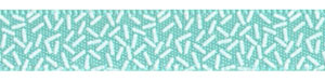 3/8" Sprinkles Print on Aqua Satin Ribbon