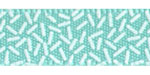 3/8" Sprinkles Print on Aqua Satin Ribbon