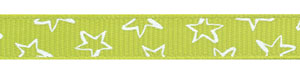 Stars on Apple Green Grosgrain