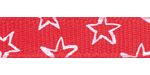 Stars on Poppy Red Grosgrain