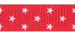 Tiny Stars on Poppy Red Grosgrain