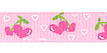 Sweetheart Cherries Grosgrain Pearl Pink
