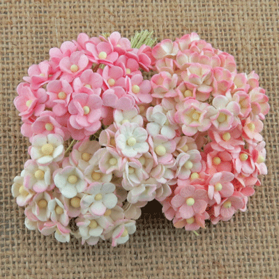 Wild Orchid Craft Miniature Sweetheart Blossoms Mixed Pink