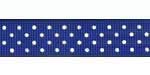 3/8" Swiss Dots Grosgrain Dark Royal Blue