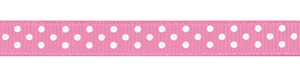 RRR Select Swiss Dots Grosgrain Wild Rose