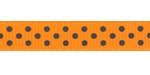 RRR Select Swiss Dots Grosgrain Tangerine w/Black