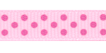 RRR Select Swiss Dots Grosgrain Pearl Pink w/Hot Pink Dots