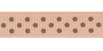 RRR Select Swiss Dots Grosgrain Tan w/Turftan Brown Dots