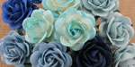 Wild Orchid Crafts 35mmTrellis Roses Mixed Blue Tone