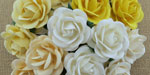 Wild Orchid Craft 35mm Trellis Roses Mixed White/Cream