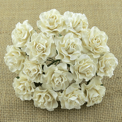 Wild Orchid Craft 30mm Tuscany Roses Ivory