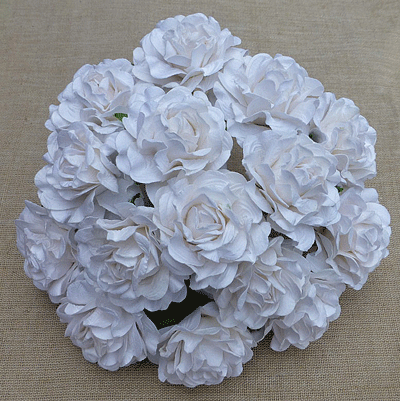 Wild Orchid Craft 30mm Tuscany Roses White