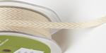 1/4" Chevron Striped Twill Champagne