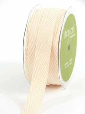 3/4" Chevron Striped Twill Champagne