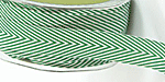 3/4" Chevron Striped Twill Green