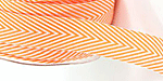 3/4" Chevron Striped Twill Orange