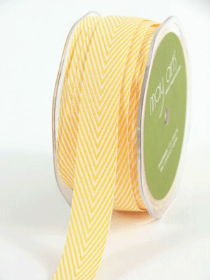 3/4" Chevron Striped Twill Yellow