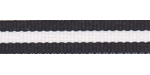 White w/Black Edges Grosgrain Ribbon RESTOCKED!