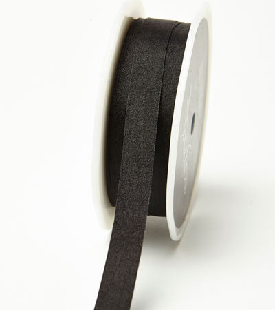 1/2" Black Wrinkled Ribbon 