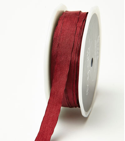 1/2" Burgundy Wrinkled Ribbon