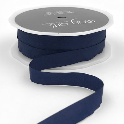 1/2" Navy Wrinkled Ribbon