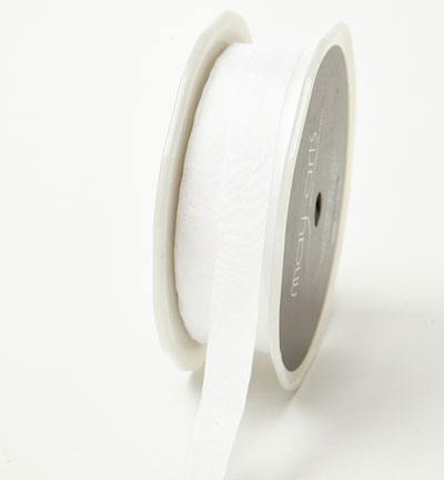 1/2" White Wrinkled Ribbon