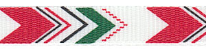 Christmas Bold Chevron on White Grosgrain Ribbon SPOOL SALE!