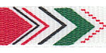 Christmas Bold Chevron on White Grosgrain Ribbon