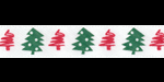 Christmas Trees Red/Green Satin Ribbon