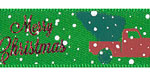 5/8" Christmas Truck on Green Satin Ribbon